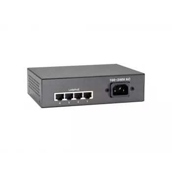 LevelOne 5 portos Fast Ethernet PoE switch, 802.3at/af PoE, 4 PoE kimenet, 65W