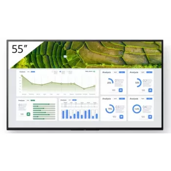 Sony FW-55BZ30L Signage Display Digital signage flat panel 139.7 cm (55 inch) LCD Wi-Fi 440 cd/m² 4K Ultra HD Black Android 24/7