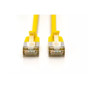DIGITUS Slim Patch cable - CAT6A - F-FTP - 1m - Yellow