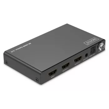 DIGITUS 1x2 HDMI Splitter - 8K/60Hz (4:4:4), Toslink, Stereo, EDID Control