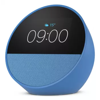 Smart display speaker Amazon Echo Spot — 2.83 inch (7.19 cm) 320×240, MediaTek CPU, Wi‑Fi a/b/g/n/ac, 2.1W speaker, blue