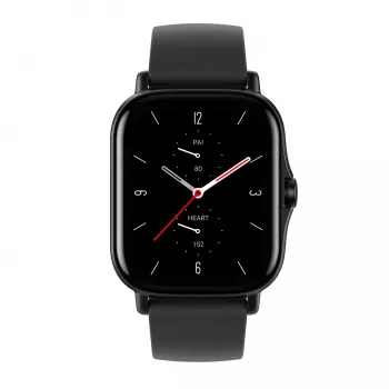 Amazfit GTS 2 Smartwatch, 4.19 cm (1.65 inch) AMOLED, 43 mm, GPS, Bluetooth Calling, 5 ATM, Midnight Black