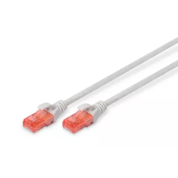 DIGITUS Patch cable - CAT6 - U/UTP - Snagless - Cu - 5m - Grey