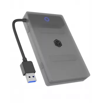 ICY BOX IB-AC603b-U3 HDD/SSD enclosure Anthracite, Black 2.5 inch