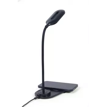GEMBIRD Desk Lamp With Wireless Charger, Black