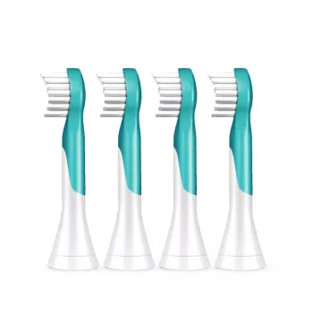 Sonicare For Kids pótfejek Philips HX6034/90 — 4 darabos csomag, kék/fehér, csere 3 havonta