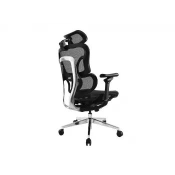 Equip ergonomikus prémium irodai szék fejtámlával és kartámaszokkal, fekete