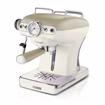 Ariete 1389 vintage eszpresszógép - eszpresszógép őrölt kávéhoz vagy ESE-padokhoz, pasztellbézs színben