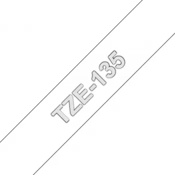 Brother TZe-135 laminált szalag, 12 mm x 8 m, fehér átlátszó alapon