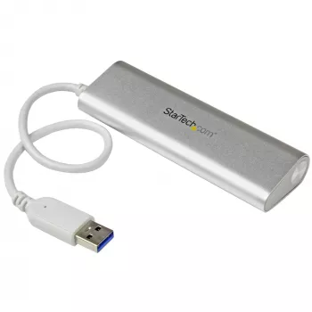 StarTech.com 4 portos USB hub, USB-A 4x USB-A csatlakozó, USB 5 Gbps, robusztus kivitel, buszmeghajtású, hordozható laptop USB 3.0 hub
