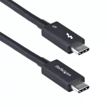 StarTech.com 3ft (1m) Thunderbolt 5 kábel, 80 Gbit/s/akár 120 Gbit/s, 240 W PD, 8K 60 Hz, tanúsított Thunderbolt-kábel – kompatibilis Thunderbolt 4/USB4/USB-C-vel
