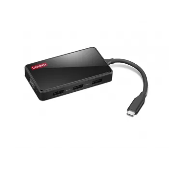 Laptop dokkoló Lenovo GX91M73945 kábeles USB 3.2 Gen 1 Type-C fekete 4K Ultra HD