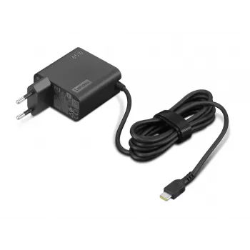 Lenovo GX21L58555 65W USB-C Power Adapter, EU plug, 20 V, 1.7 m cable, Black