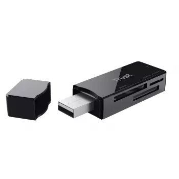 Trust Nanga 21935 Card Reader, USB 3.1 Gen 1, Type-A, SD/microSD/MS, Black