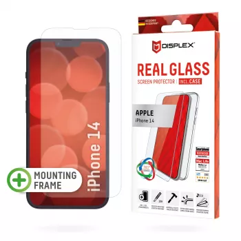 Displex képernyővédő (10H) + tok Apple iPhone 14 készülékhez, Eco rögzítőkeret, + tok, edzett üveg, karcolásálló védőfólia