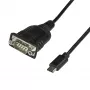 StarTech.com ICUSB232C USB-C – soros adapterkábel, USB-C – RS232 DB9, 40 cm, St/St, Windows/Mac/Linux, fekete