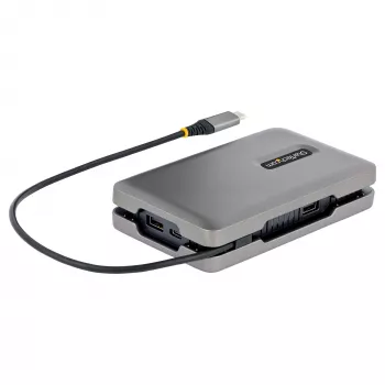 StarTech.com DKM31C3HVCPD USB-C Multiport Adapter / Dual Monitor Docking Station, 4K HDMI 2.0, VGA, USB-C DP Alt Mode Video, 100W PD Pass-Through, 2x USB-A 10Gbps, GbE, MST, Grey