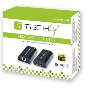 Techly kiegészítő vevő erősítőhöz / splitterhez HDMI Over IP IDATA EXTIP-373R