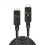 Lindy 100 m optikai hibrid Micro-HDMI 18G kábel levehető HDMI- és DVI-dugókkal