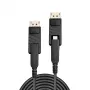 Lindy 20m optikai szál hibrid Mini DisplayPort 1.4 kábel levehető DP csatlakozókkal
