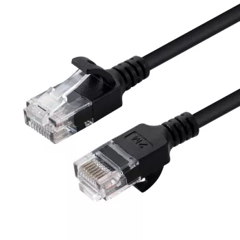 Microconnect V-UTP6A02S karcsú hálózati kábel fekete 2 m Cat6a U/UTP (UTP)