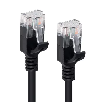 Microconnect V-UTP6A02S karcsú hálózati kábel fekete 2 m Cat6a U/UTP (UTP)