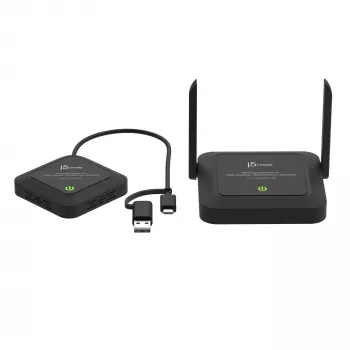 j5create JVW120 Wireless Extender for USB™ Cameras / Microphones / Speakers, Black