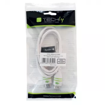 Techly 2 m High Speed HDMI-kábel Ethernet A/A M/M fehér ICOC HDMI-4-020WH