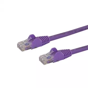 StarTech.com N6PATC1MPL Cat6 Snagless Ethernet Patch Cable, RJ45 UTP, Gigabit, PoE, 24 AWG, strain relief, 1 m, Purple