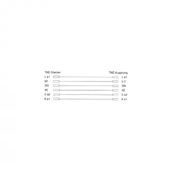 InLine TAE-N Telephone Extension Cable TAE-N male / female 3m