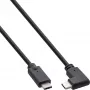 InLine USB 3.2 Gen.2 kábel, USB-C dugó/dugó könyökös, fekete, 2m