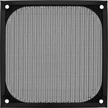 InLine ventilátorrács alumíniumszűrő, fekete, 120x120mm