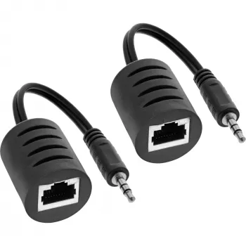 InLine 3,5 mm-es audio LAN / Ethernet / RJ45 kábel, max. 50 m, komplett szett