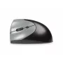 BakkerElkhuizen Handshake egér bal, balkezes, függőleges kialakítás, optikai, RF vezeték nélküli + Bluetooth + USB Type-C, 6400 DPI, fekete, szürke