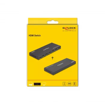 DeLOCK HDMI Switch 5 x HDMI in to 1 x HDMI out, 8K 60 Hz