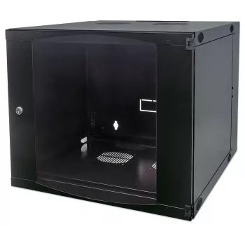 Intellinet 713764 kétrészes 19 inch hálózati fali szekrény, 9U, fekete RAL 7021