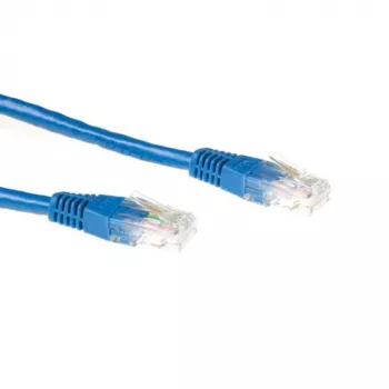 ACT kék 0,5 méter U/UTP CAT6A patch kábel RJ45 dugókkal