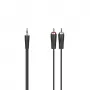 Hama Essential Line 00200720 audiokábel, 3,5 mm-es sztereó mini jack dugó Cinch dugóra, 1,5 m, fekete