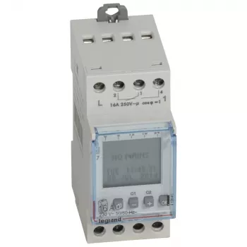 Legrand 412641 Digital Weekly Time Switch, 2-Channel, 230 V AC