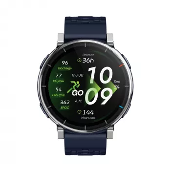Smartwatch Amazfit W2558GL2N — 1.32 inch (3.35 cm) AMOLED 466×466 px, GPS, 365 mAh, silicone band (blue)