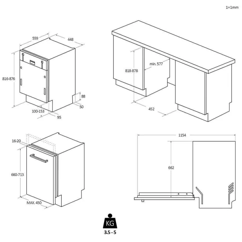 Candy Brava CDIH 2D949 teljesen beépíthető 9 teríték