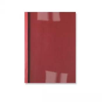 GBC LeatherGrain ThermaBind fedőlap 1,5 mm piros (100), A4, PVC, piros, átlátszó, matt, 15 lap, 1,5 mm