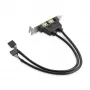 StarTech.com 2 portos USB-A aljzat low-profile foglalatlemez-adapter