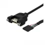 StarTech.com 0,3 m panelre szerelhető USB kábel – USB-A - alaplapi header kábel F/F
