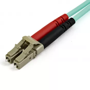 StarTech.com 7 m (22 láb) LC/UPC–LC/UPC OM4 multimódusú üvegszál kábel, 50/125µm LOMMF/VCSEL zipcord szál, 100G, alacsony beillesztési csillapítás – LSZH üvegszál jumper kábel