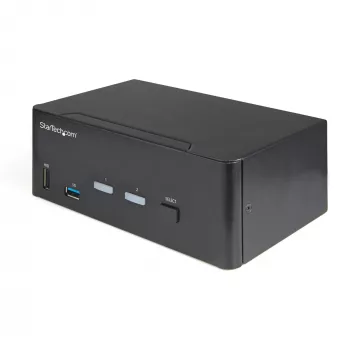 StarTech.com 2 portos dual-monitor HDMI KVM switch – 4K 60 Hz Ultra HD HDR – asztali 4K HDMI 2.0 KVM switch 2 portos USB 3.0 hubbal (5 Gbit/s) és 4x USB 2.0 HID, audio – gyorsgombos váltás – TAA