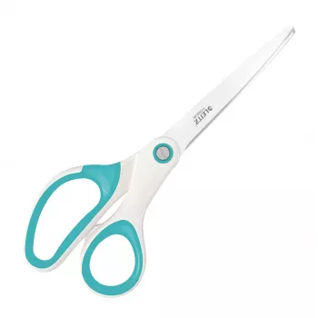Leitz WOW Titanium Office Scissors 205 mm, Straight cut, Single, Blue, White, Stainless steel, Office scissors, Titanium