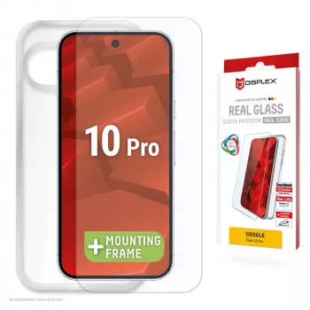 Displex képernyővédő üveg + tok Google Pixel 10 Pro-hoz, Eco rögzítőkeret, karcolásálló