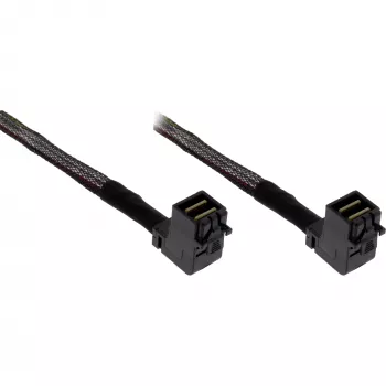 InLine Mini-SAS-HD kábel SFF-8643–SFF-8643, mindkét oldalon szögletes, sideband, 1 m