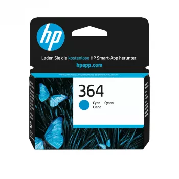 HP 364 cián eredeti tintapatron, cián, 1 db, 300 oldal